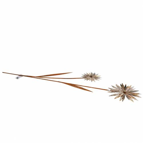 Floristik24 Garden plug cornflower patina metal white Ø10 / 15cm H66cm