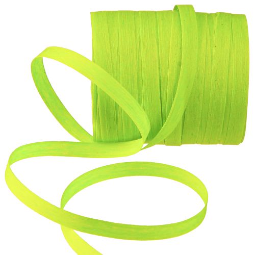 Green cotton curling ribbon, sustainable, 10mm, 100m gift ribbon