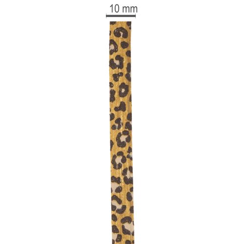 Curly ribbon, leopard print, gift ribbon for creative wrapping, 10mm, 100m | Floristik24.ie