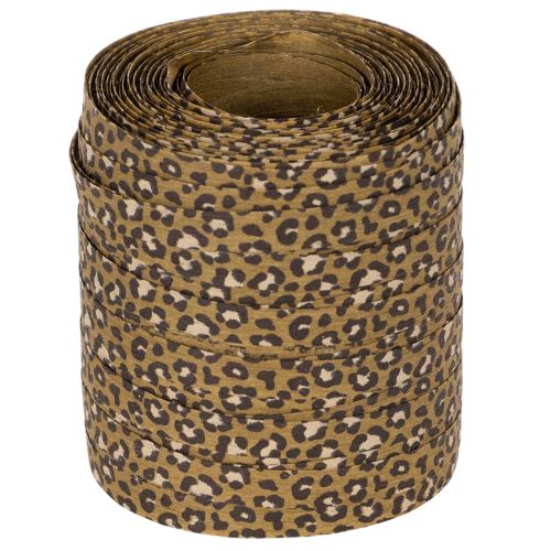 Curly ribbon, leopard print,