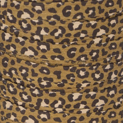 Curly ribbon, leopard print,