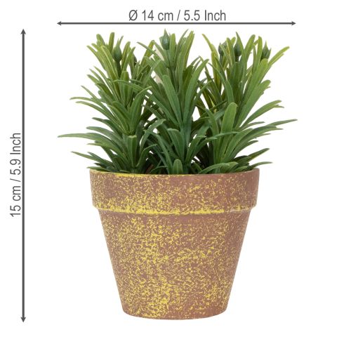 Product Artificial herb pot with decorative herbs for kitchen, garden, balcony or terrace, 15m³, 3 pieces