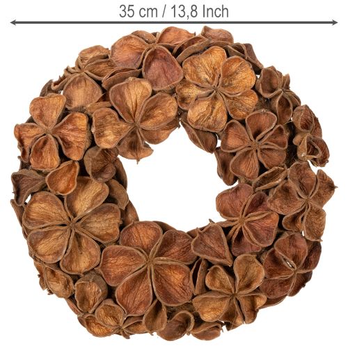 Dried Lotus Wreath, Decorative Door Wreath, 35cm | Floristik24.ie