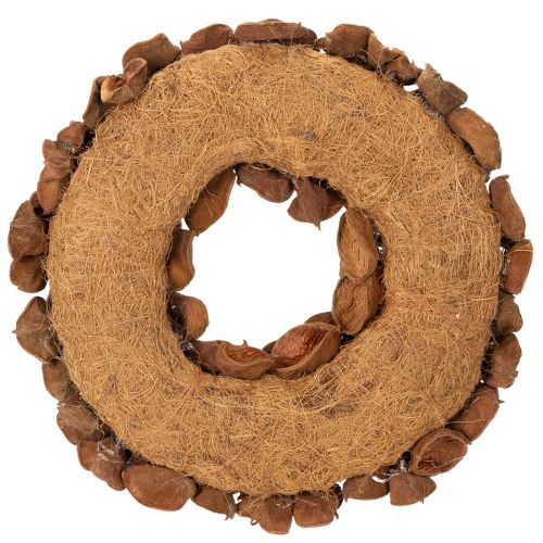 Dried Lotus Wreath, Decorative Door Wreath, 35cm | Floristik24.ie