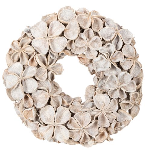 Wreath with Lotus Blossom, Natural Decoration, Dried Flowers, 35cm buy online | Floristik24.ie