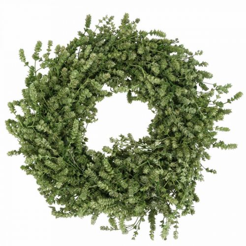 Product Christmas wreath decoration green dried flower wreath door wreath flax herb festive Ø34cm