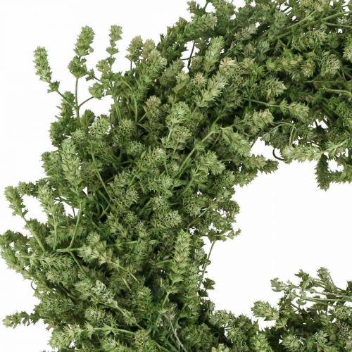Product Christmas wreath decoration green dried flower wreath door wreath flax herb festive Ø34cm