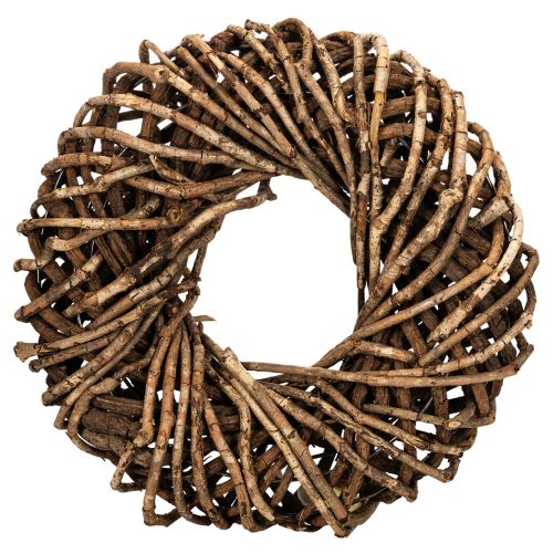 Wreath made of natural twigs, round rattan wreath for crafting, 35cm buy online | Floristik24.ie