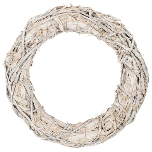 Round twig wreath for crafting and decorating, door wreath 50cm buy online | Floristik24.ie