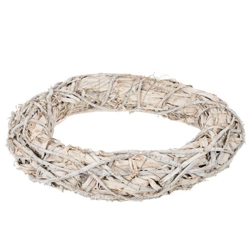 Round twig wreath for crafting and decorating, door wreath 50cm | Floristik24.ie