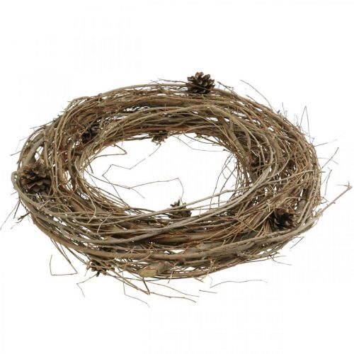 Floristik24 Wreath of twigs elm natural wreath deco wreath nature Ø45cm