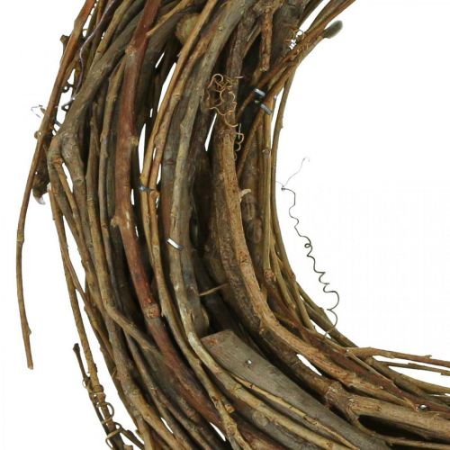 Product Willow wreath decoration, natural, Ø30cm, for door, table, Advent