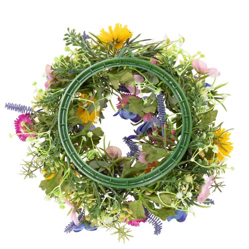 Product Artificial spring flower wreath for front door decoration, 30cm