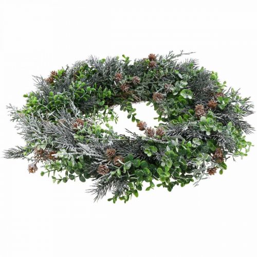 Floristik24 Christmas wreath Advent wreath with artificial snow Ø30cm