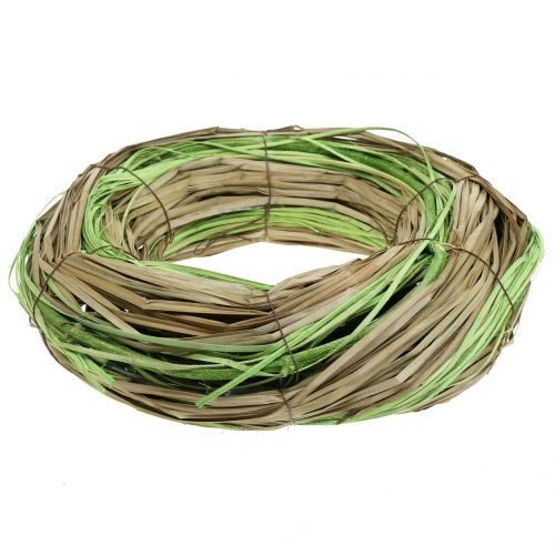 Floristik24 Bast wreath with willow nature / green Ø24cm