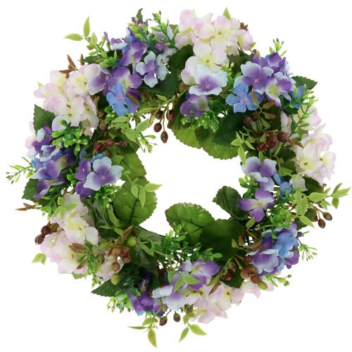 Wreath hydrangeas / berries purple Ø30cm