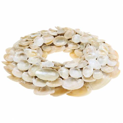 Floristik24 Wreath with shells natural shimmering Ø30cm