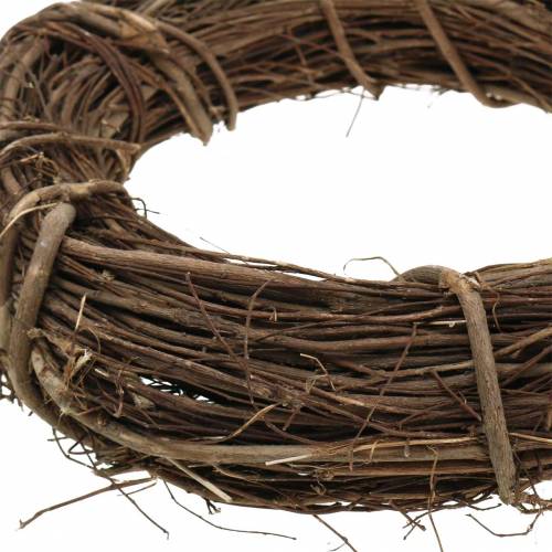 Product Decorative wreath willow Ø25cm natural door wreath or wall wreath