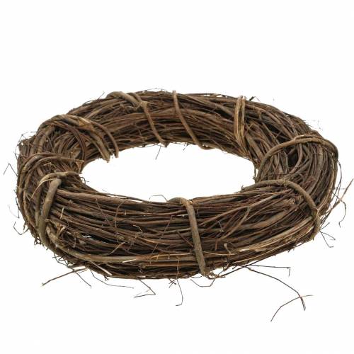 Floristik24 Decorative wreath willow Ø25cm natural door wreath or wall wreath