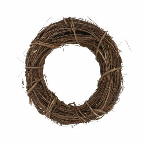 Decorative wreath willow Ø25cm natural door wreath or wall wreath