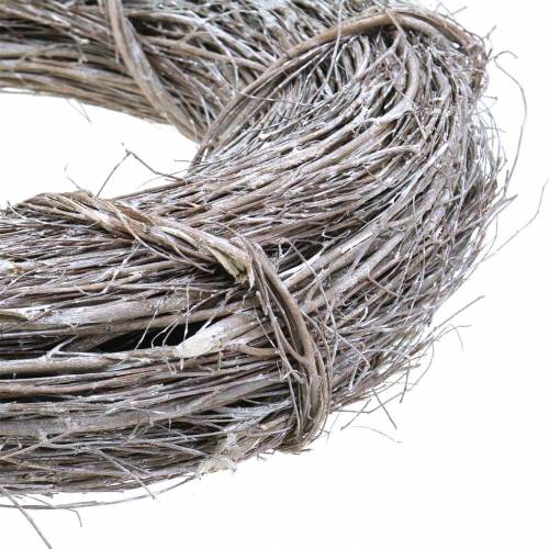 Floristik24 Decorative wreath willow Ø40cm washed white