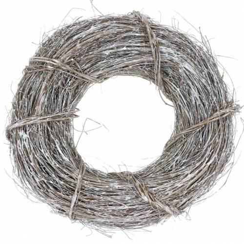 Decorative wreath willow Ø40cm washed white