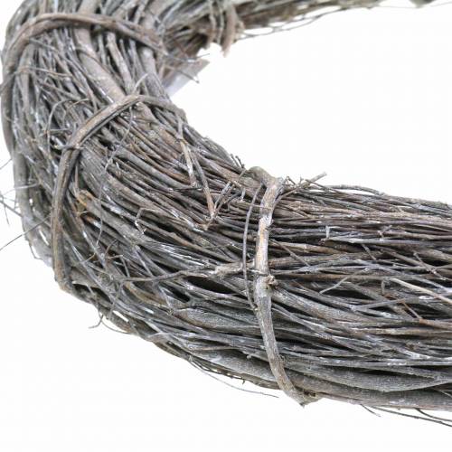Floristik24 Decorative wreath willow Ø30cm, washed white