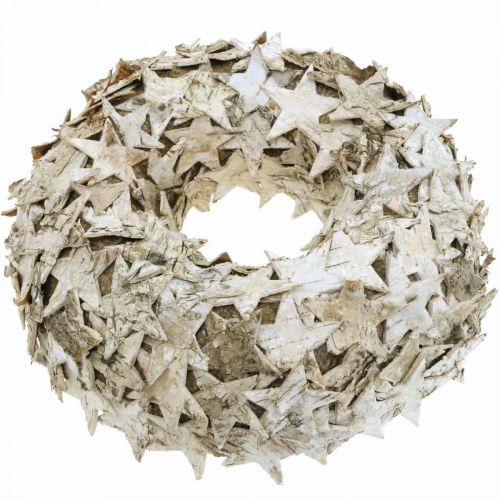 Floristik24 Deco wreath stars birch bark table decoration Advent birch Ø25cm