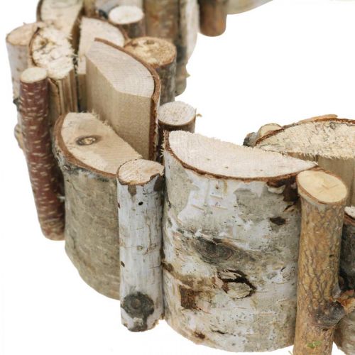 Floristik24 Decorative wreath birch wood wreath table decoration Ø30cm H7cm