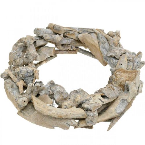 Floristik24 Decorative wreath wood root wreath white washed Ø35cm H9cm