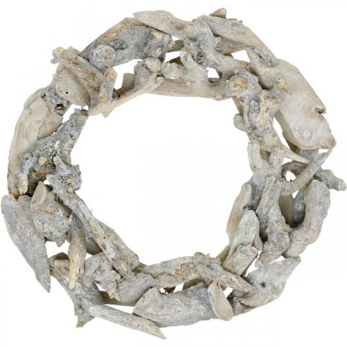 Floristik24 Wreath root wood gray natural decoration root wreath Ø40cm H9cm