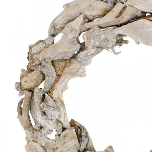 Floristik24 Wooden wreath roots and branches White washed decorative wreath Ø40cm H9cm