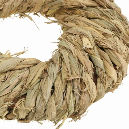 Floristik24 Straw wreath braided Ø19cm mini deco wreath natural door wreath