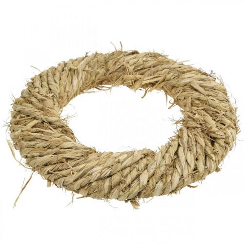Floristik24 Straw wreath braided Ø30cm decorative wreath natural door decoration straw