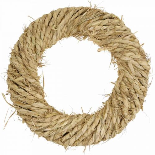 Floristik24 Straw wreath braided Ø30cm decorative wreath natural door decoration straw