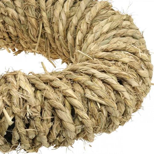Floristik24 Braided straw wreath Ø45cm Rustic summer wreath nature