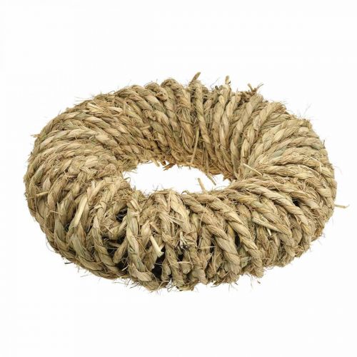 Floristik24 Braided straw wreath Ø45cm Rustic summer wreath nature