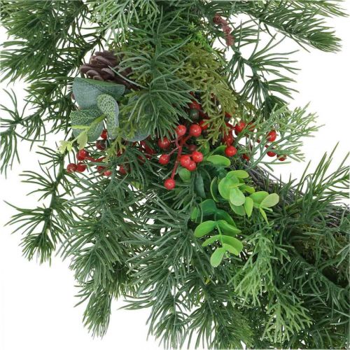 Floristik24 Decorative pine wreath artificial berries pine wreath table decoration Ø58cm