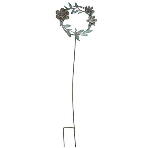 Product Garden plug flower wreath metal H63cm