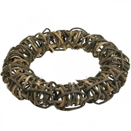 Product Braided grapevine wreath Ø40cm, natural decorative wreath for table &amp; wall, rustic