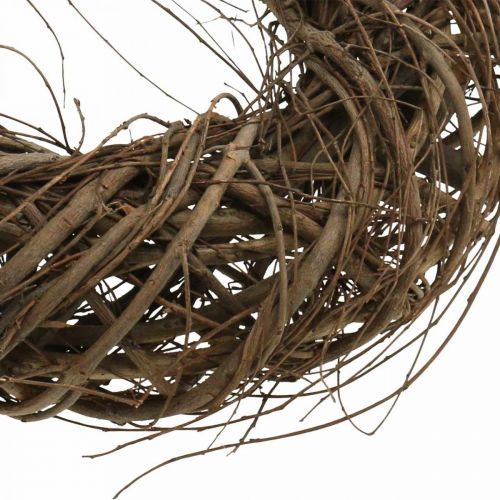 Floristik24 Decorative wreath Ø30cm branches and vines Braided elm branches natural