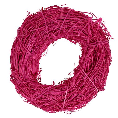 Floristik24 Rattan wreath Ø20cm pink 1p