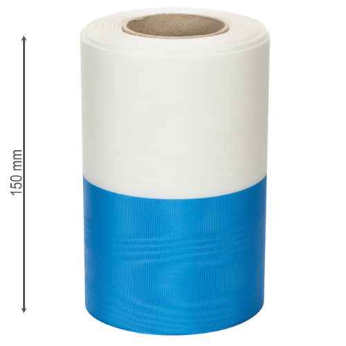 Product Moiré blue and white wreath ribbons, 150 mm