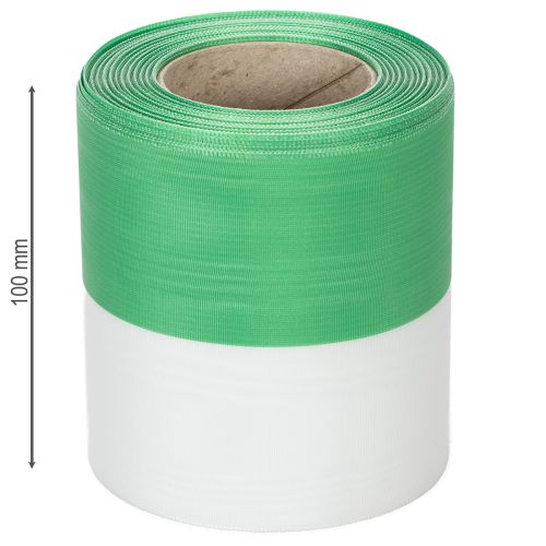 Product Green and white moiré wreath ribbon, 100mm x 25m - national ribbon, taffeta binding, bow ribbon, decorative ribbon