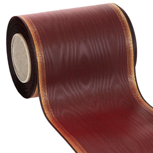 Wreath ribbon Bordeaux Moiré 125mm decorative ribbon buy online | Floristik24.ie