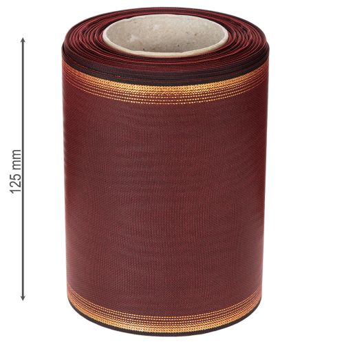Wreath ribbon Bordeaux Moiré 125mm decorative ribbon | Floristik24.ie