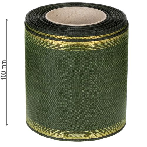 Product Wreath ribbon moiré dark green 100mm decorative ribbon taffeta ribbon