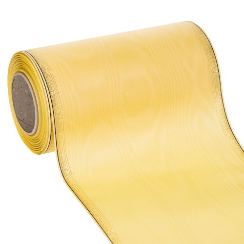 Wreath ribbon moiré wreath ribbon yellow 175mm 25m
