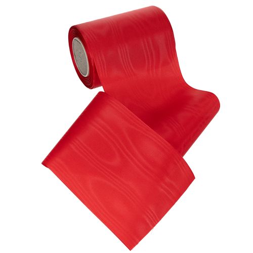 Product Red wreath ribbon 125mm x 25m - Ribbon for funeral floristry, lettering &amp; decoration