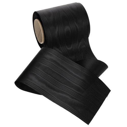 Product Black wreath ribbon 100mm 25m - mourning ribbon, bow ribbon, decorative ribbon, floristry supplies